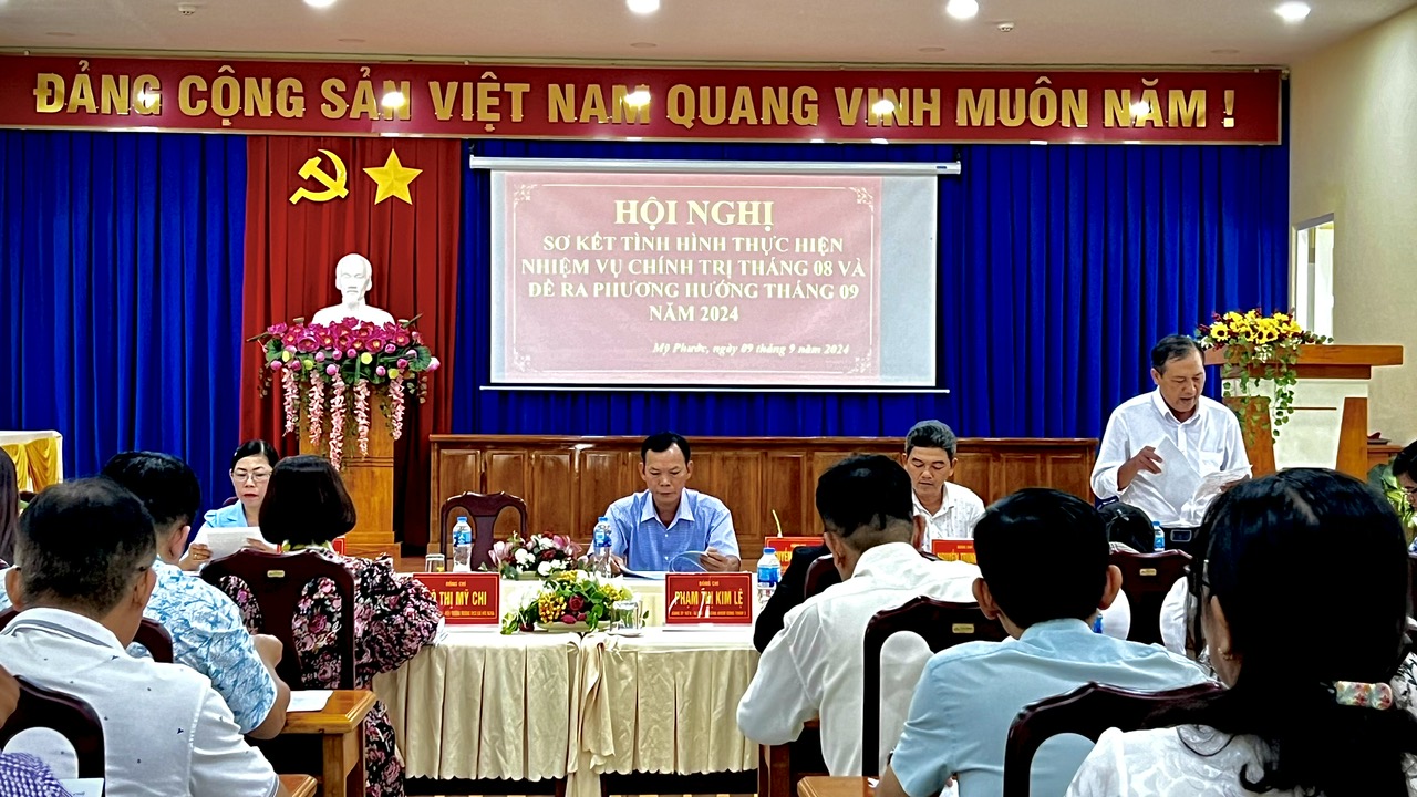 HỘI NGHỊ BAN CHẤP HÀNH ĐẢNG BỘ PHƯỜNG MỸ PHƯỚC THÁNG 8 NĂM 2024 
