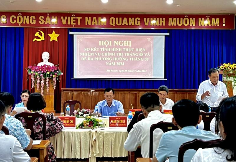 HỘI NGHỊ BAN CHẤP HÀNH ĐẢNG BỘ PHƯỜNG MỸ PHƯỚC THÁNG 8 NĂM 2024 