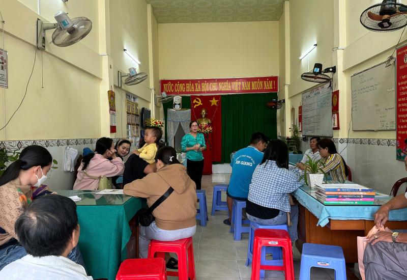 Mỹ Phước - Tuyên truyền chính sách BHXH tự nguyện, BHYT hộ gia đình