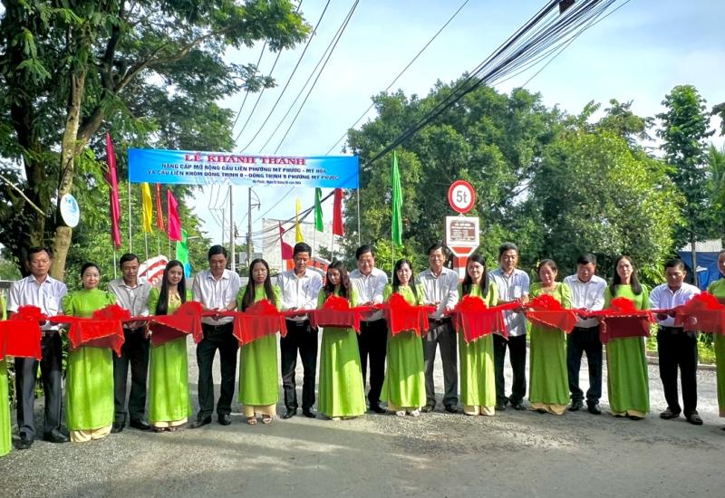 Lễ Khánh thành cầu Liên phường Mỹ Phước – Mỹ Hoà, cầu Liên khóm Đông Thịnh 8 – Đông Thịnh 9.