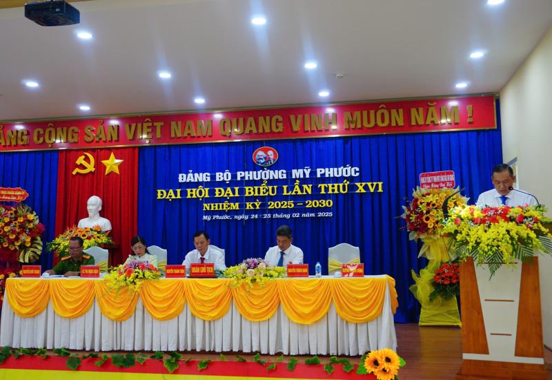 Phiên trù bị Đại hội đại biểu Đảng bộ phường Mỹ Phước, lần thứ XVI, nhiệm kỳ 2025 – 2030